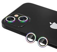 GIOPUEY Pellicola Fotocamera per iPhone 15, Diamante di Cristallo, Brillante, Non influisce sull'effetto di ripresa, iPhone 15 Plus Protezione Fotocamera - Colorful