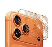 GIOPUEY Pellicola Fotocamera per iPhone 17 PRO Max, Protettore di Caméra Piattaforma dell'Obiettivo, Materiale Metallo Morbido e Leggero, Protezione Fotocamera - Orange 2 Pezzi