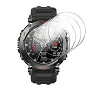 GIOPUEY Pellicola Protettiva per Amazfit T-Rex Ultra, [4 Pezzi] Vetro temperato Schermo Protezione Pellicola [Copertura Completa] [Anti-graffio] - Trasparente