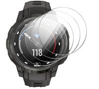 GIOPUEY Pellicola Protettiva per Garmin Instinct Crossover AMOLED, [4 Pezzi] Vetro temperato Schermo Protezione Pellicola [Copertura Completa] [Anti-graffio] - Trasparente