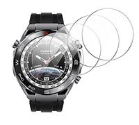 GIOPUEY Pellicola Protettiva per Huawei Watch Ultimate, [4 Pezzi] Vetro temperato Schermo Protezione Pellicola [Copertura Completa] [Anti-graffio] - Trasparente