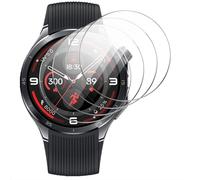 GIOPUEY Pellicola Protettiva per OnePlus Watch 3, [4 Pezzi] Vetro temperato Schermo Protezione Pellicola [Copertura Completa] [Anti-graffio] - Trasparente