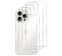 GIOPUEY Pellicola Protettiva Retro per iPhone 15 PRO Max, iPhone 15 PRO Max Retro Pellicola, Vetro Temperato, Alta Trasparenza, AntiGraffio, Antiscivolo - Transparent