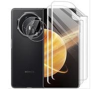 GIOPUEY Pellicola Prottetiva Compatibile con Honor Magic V3, 2 Pezzi Flessibile Pellicola Prottetiva e 2 Pezzi Pellicola Fotocamera, HD, Resistente ai Graffi (A-Transparent)