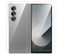 GIOPUEY Pellicola Prottetiva Compatibile con Samsung Galaxy Z Fold 6, con Retro Pellicola, Vetro Temperato, Ultra Sottile, Resistente ai Graffi - Transparent