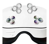 GIOPUEY [Protezione Completa Pellicola Fotocamera Compatibile con Meta Quest 3S, [Doppia Protezione] Metallo + Vetro Temperato, Protezione Fotocamera - Silver