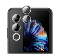 GIOPUEY [Protezione Completa Pellicola Fotocamera Compatibile con Nubia Flip 2, [Doppia Protezione] Metallo + Vetro Temperato, Protezione Fotocamera - Silver