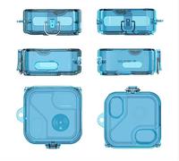 GIOPUEY Rigida Cover Compatibile con Nothing Ear 2, Clear PC Custodia, Non ingiallente Case Cover con coperchio di chiusura e gancio portachiavi, Antiurto - Blu