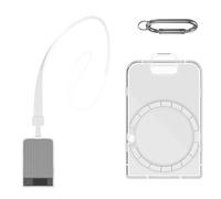 GIOPUEY Rigida Cover Compatibile con Plaud Note/Plaud Note Pro, Clear PC Custodia, Non ingiallente Case Cover con coperchio di chiusura e gancio portachiavi, Antiurto - trasparente