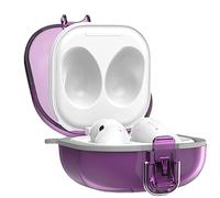 GIOPUEY Rigida Cover Compatibile con Samsung Galaxy Buds FE/Buds Pro/Buds Live/Buds 2/Buds 2 Pro, Clear PC Custodia, Non ingiallente Case Cover - Viola