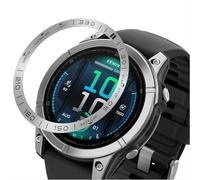 GIOPUEY Stile della Lunetta per Garmin Fenix 8 47mm, Bezel Styling Ring Acciaio Inossidabile Anello della Lunetta, Anello Protettivo in Metallo in Lega di Alluminio - Silver