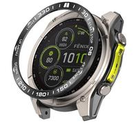 GIOPUEY Stile della Lunetta per Garmin Fenix 8 AMOLED 51mm, Bezel Styling Ring Acciaio Inossidabile Anello della Lunetta, Anello Protettivo in Metallo in Lega di Alluminio - B-Black/White