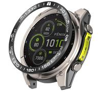 GIOPUEY Stile della Lunetta per Garmin Quatix 8 51mm, Bezel Styling Ring Acciaio Inossidabile Anello della Lunetta, Anello Protettivo in Metallo in Lega di Alluminio - SD-Black/White