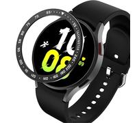 GIOPUEY Stile della Lunetta per Samsung Galaxy Watch 4 40mm, Bezel Styling Ring Acciaio Inossidabile Anello della Lunetta, Anello Protettivo in Metallo in Lega di Alluminio - E-Black