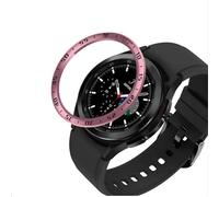GIOPUEY Stile della Lunetta per Samsung Galaxy Watch 4 Classic 42mm, Bezel Styling Ring Acciaio Inossidabile Anello della Lunetta, Anello Protettivo in Metallo in Lega di Alluminio - A-Rose Gold