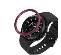 GIOPUEY Stile della Lunetta per Samsung Galaxy Watch 4 Classic 46mm, Bezel Styling Ring Acciaio Inossidabile Anello della Lunetta, Anello Protettivo in Metallo in Lega di Alluminio - A-Red