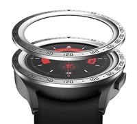 GIOPUEY Stile della Lunetta per Samsung Galaxy Watch 5 PRO, Bezel Styling Ring Acciaio Inossidabile Anello della Lunetta, Anello Protettivo in Metallo in Lega di Alluminio - E-Silver