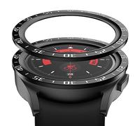 GIOPUEY Stile della Lunetta per Samsung Galaxy Watch 5 PRO, Bezel Styling Ring Acciaio Inossidabile Anello della Lunetta, Anello Protettivo in Metallo in Lega di Alluminio - A-Black