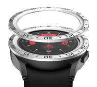 GIOPUEY Stile della Lunetta per Samsung Galaxy Watch 5 PRO, Bezel Styling Ring Acciaio Inossidabile Anello della Lunetta, Anello Protettivo in Metallo in Lega di Alluminio - A-Silver