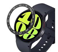 GIOPUEY Stile della Lunetta per Samsung Galaxy Watch 6 40MM, Bezel Styling Ring Acciaio Inossidabile Anello della Lunetta, Anello Protettivo in Metallo in Lega di Alluminio - A-Black