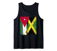 Giordania Giamaica Half Flag Jordanian Jamaican Heritage Canotta