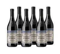 Giordano - Box Barbera Piemonte DOC 2022 - Vino Rosso Secco Piemontese da Uve Pregiate, Intenso e Vellutato - 6 Bottiglie da 75 cl