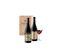 GIORDANO Box Vini Rossi Degustazione con Barolo DOCG 2021 e Amarone della Valpolicella DOCG 2021, Confezione da 2 Bottiglie di Vini Rossi Pregiati Italiani