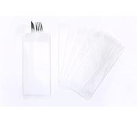 GIORDANO Cart 1000 Portaposate USA e Getta Buste Portaposate Carta Monouso con Tovagliolo 40x40 P/8 Sacchetti Porta Posate in Carta Bianca Buste Posate con Tovagliolo Colorate Segnaposto
