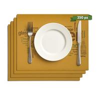 GIORDANO Cart 250 Tovagliette Carta Monouso in Carta Paglia Goffrata in Stile Beer - Tovagliette Americane Usa e Getta Resistenti, Igeniche e Made in Italy