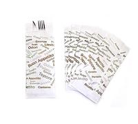 GIORDANO Cart Portaposate USA e Getta Buste Portaposate Carta Monouso con Tovagliolo 40x40 P/8 Sacchetti Porta Posate in Carta Colorata Buste Posate con Tovagliolo Colorate Segnaposto