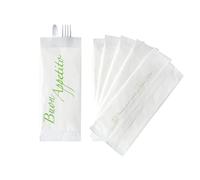 GIORDANO Cart Portaposate USA e Getta Buste Portaposate Carta Monouso con Tovagliolo 40x40 P/8 Sacchetti Porta Posate in Carta Colorata Buste Posate con Tovagliolo Colorate Segnaposto