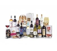 GIORDANO Cesti Natalizi con 7 Specialità Dolci e Salate, Pandoro, Stinco Arrosto, Cantucci Toscani IGP, Taralli Artigianali, Gianduiotti e Frutti di Cappero