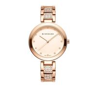 Giordano Eleganza Collection A2037 Orologio analogico da donna con variante di colore e cinturino in metallo tempestato di cristalli per completare il tuo look, regalo per donne, Quadrante: Oro Rosa