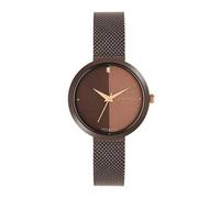 Giordano Eleganza Collection GD-4062 - Orologio da polso analogico da donna, con cinturino in rete metallica, elegante cinturino in rete metallica, ideale come regalo per donne, Quadrante: Marrone