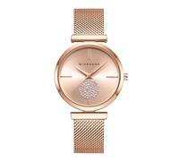 Giordano Eleganza Collection GD-4066 - Orologio da polso da donna, con quadrante tempestato di cristalli, resistente all'acqua, ideale come regalo per donne e ragazze, Quadrante: Oro Rosa Cinturino: