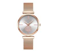 Giordano Eleganza Collection GD-4066 - Orologio da polso da donna, con quadrante tempestato di cristalli, resistente all'acqua, ideale come regalo per donne e ragazze, Quadrante: Argento Cinturino: