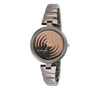 Giordano Orologio analogico alla moda da donna, resistente all'acqua, con quadrante tempestato di cristalli e cinturino in metallo dal design unico per completare il tuo look, regalo ideale per donne,