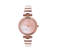 Giordano Orologio analogico alla moda da donna, resistente all'acqua, con quadrante tempestato di cristalli e cinturino in metallo dal design unico per completare il tuo look, regalo ideale per donne