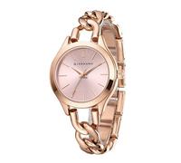 Giordano Orologio analogico moderno da donna - quadrante elegante con esclusivo cinturino a catena e elegante cinturino in acciaio inox, Oro rosa, casual