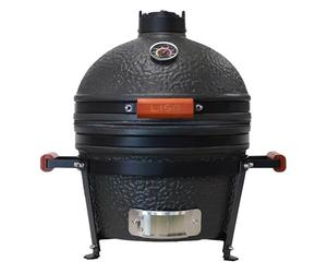 Giordanoshop Barbecue a Carbone Carbonella da Appoggio Ø40,5 cm in Ceramica di Mullite Kamado Lisa Luxury 16” Nero