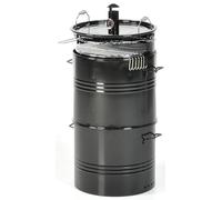 Giordanoshop Barbecue Affumicatore a Carbone Carbonella Taddei Barrel Nero