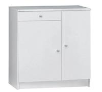 Giordanoshop Mobile 2 Ante 1 Cassetto 77x80x34 cm Bianco Lisco