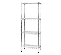 Giordanoshop Scaffale 4 Ripiani 60x45x160 cm in Metallo Cromato Tosini