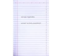 Giorgio Agamben What Is Philosophy? (Copertina rigida)