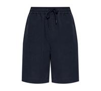 Giorgio Armani - Bermuda a gamba piatta in tela di lino - -Shorts -Uomo -Blu -M
