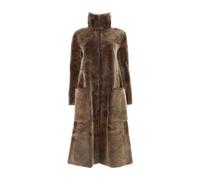 Giorgio Armani - Elegante Cappotto di Pelliccia Marrone - - Jackets - Donna - Marrone - S