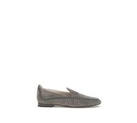 Giorgio Armani Gray Calf Leather Bos Taurus Slip-On Loafers - EU37/US7