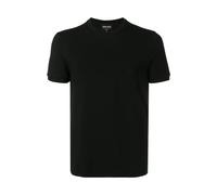 Giorgio Armani - Magliette nera slim fit ricamata - - Tops - Uomo - Nero - 4XL