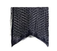 Giorgio Armani - Sciarpa plissettata con monogramma - - Accessories - Uomo - Blu - ONE SIZE