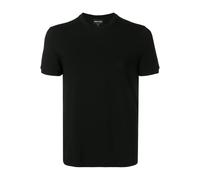 Giorgio Armani - T-shirt Slim Fit Nera con Logo Ricamato - - Tops - Uomo - Nero - M